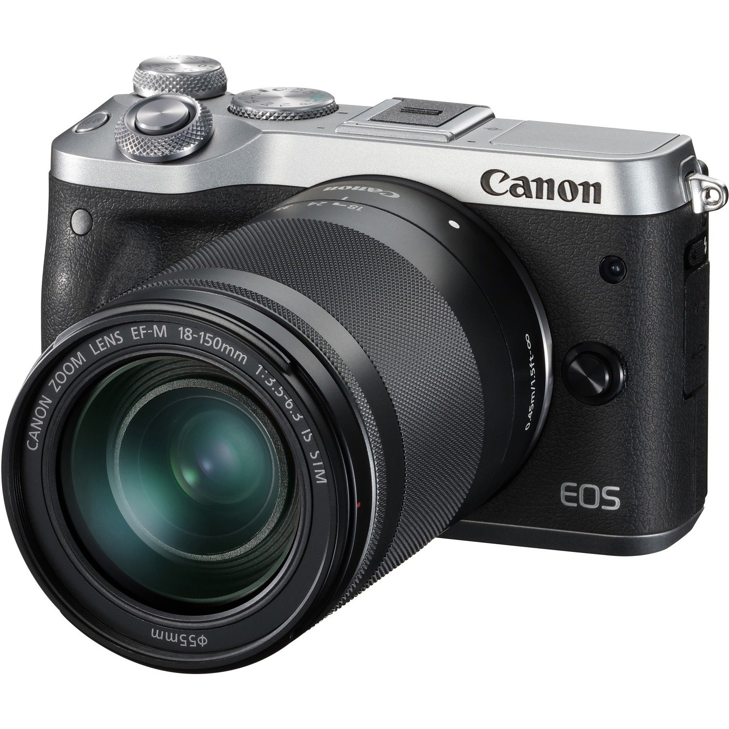 Canon EOS M6 24.2 Megapixel Mirrorless Camera with Lens - 18 mm - 150 mm - Silver