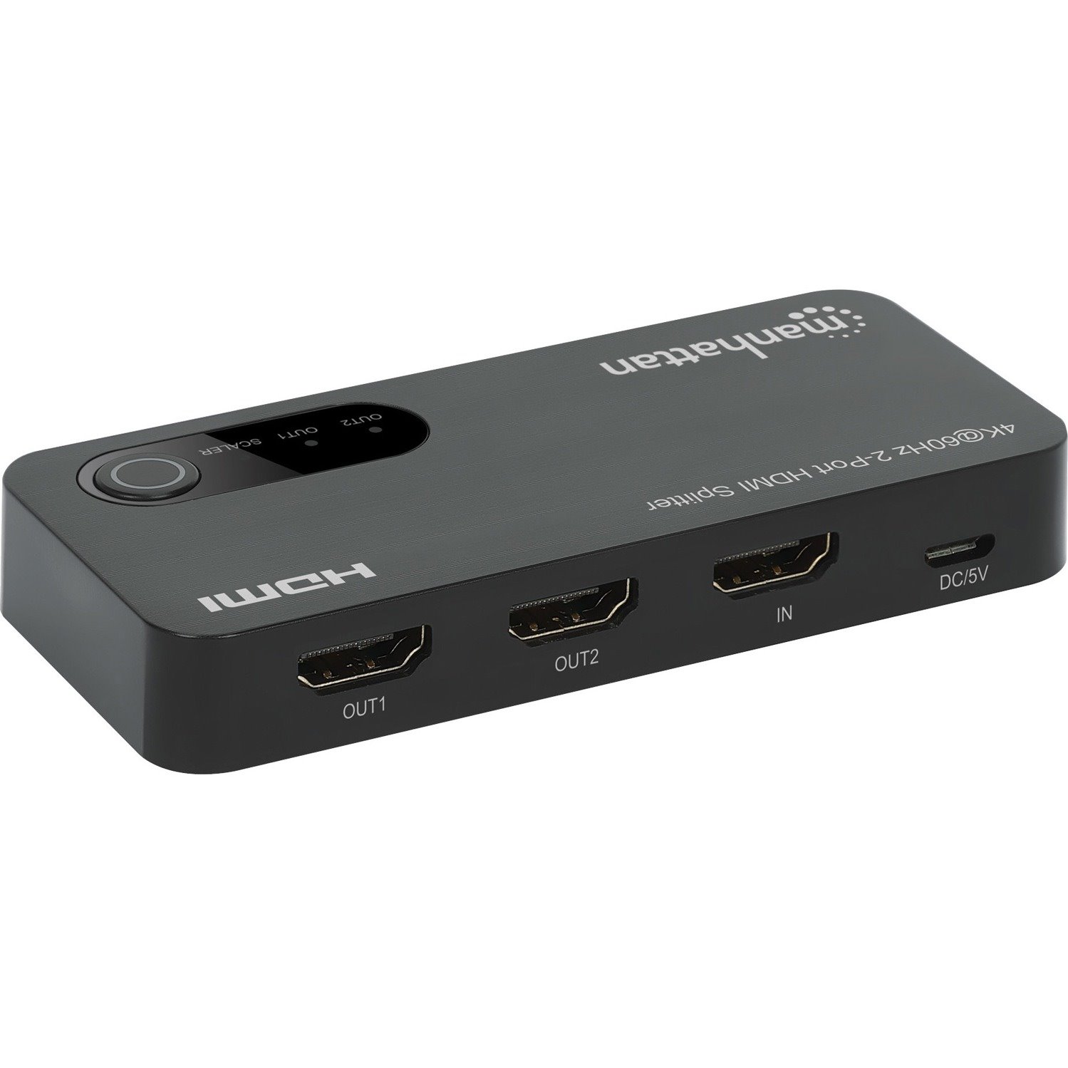 Manhattan 4K@60Hz 2-Port HDMI Splitter with Downscaling