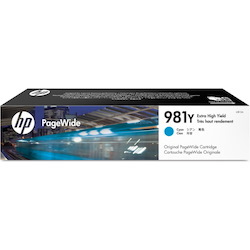 HP 981Y Original Extra High Yield Page Wide Ink Cartridge - Cyan Pack