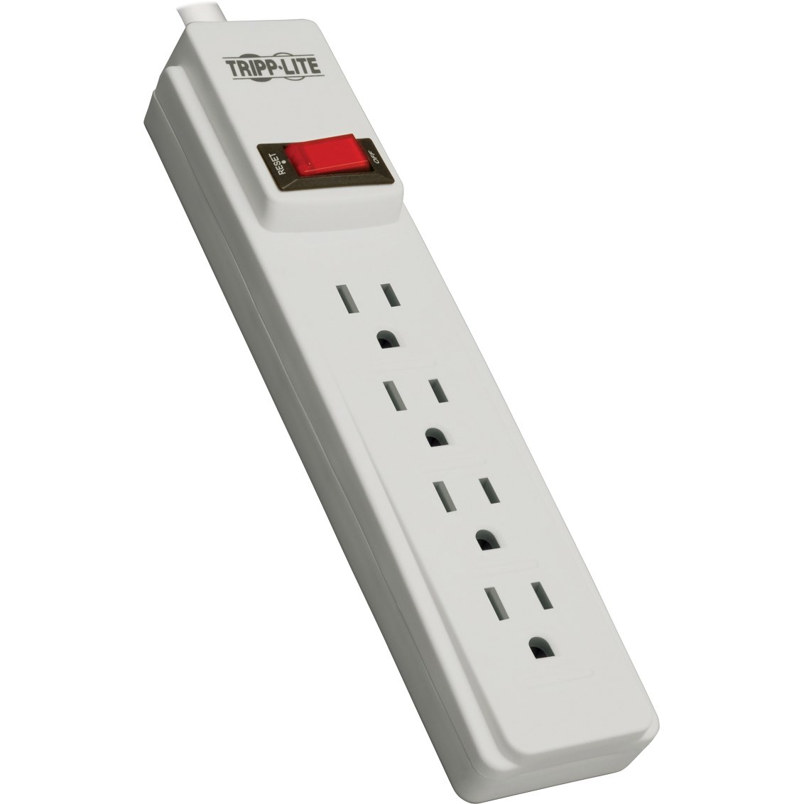 Tripp Lite by Eaton Power Strip 4-Outlet 5-15R 10ft Cord 5-15P with On/Off Switch