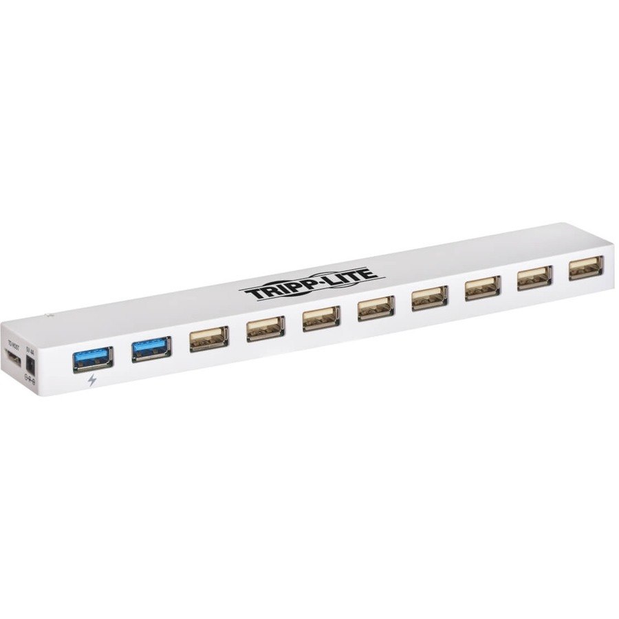 Tripp Lite by Eaton 10-Port USB 3.x (5Gbps) / USB 2.0 Combo Hub - USB Charging 2 USB 3.x & 8 USB 2.0 Ports