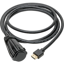Tripp Lite by Eaton High-Speed HDMI Cable (M/M) - 4K 60 Hz HDR Industrial IP68 Hooded Connector Black 6 ft.