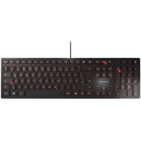 CHERRY KC 6000 SLIM Keyboard - Cable Connectivity - USB Interface - French - Black