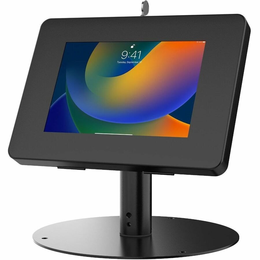 CTA Digital Hyperflex Security Kiosk Stand with Universal Security Enclosure for iPad Mini, Samsung Tab A 8, & More (Black)