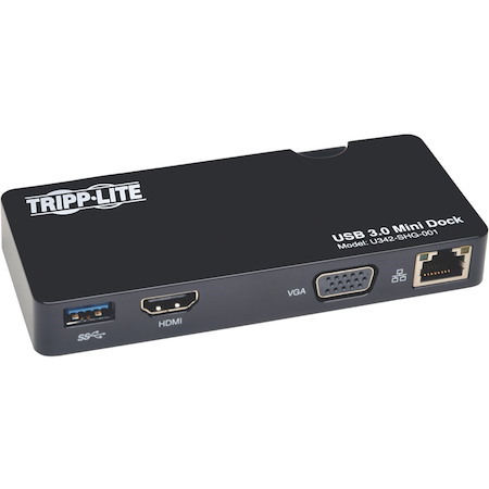 Tripp Lite by Eaton USB 3.0 HDMI VGA Mini Dock Station Gigabit Ethernet HD15 RJ45