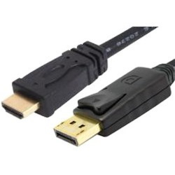 Comsol 3 m DisplayPort/HDMI A/V Cable for LCD TV, Plasma, Monitor, Projector, Audio/Video Device