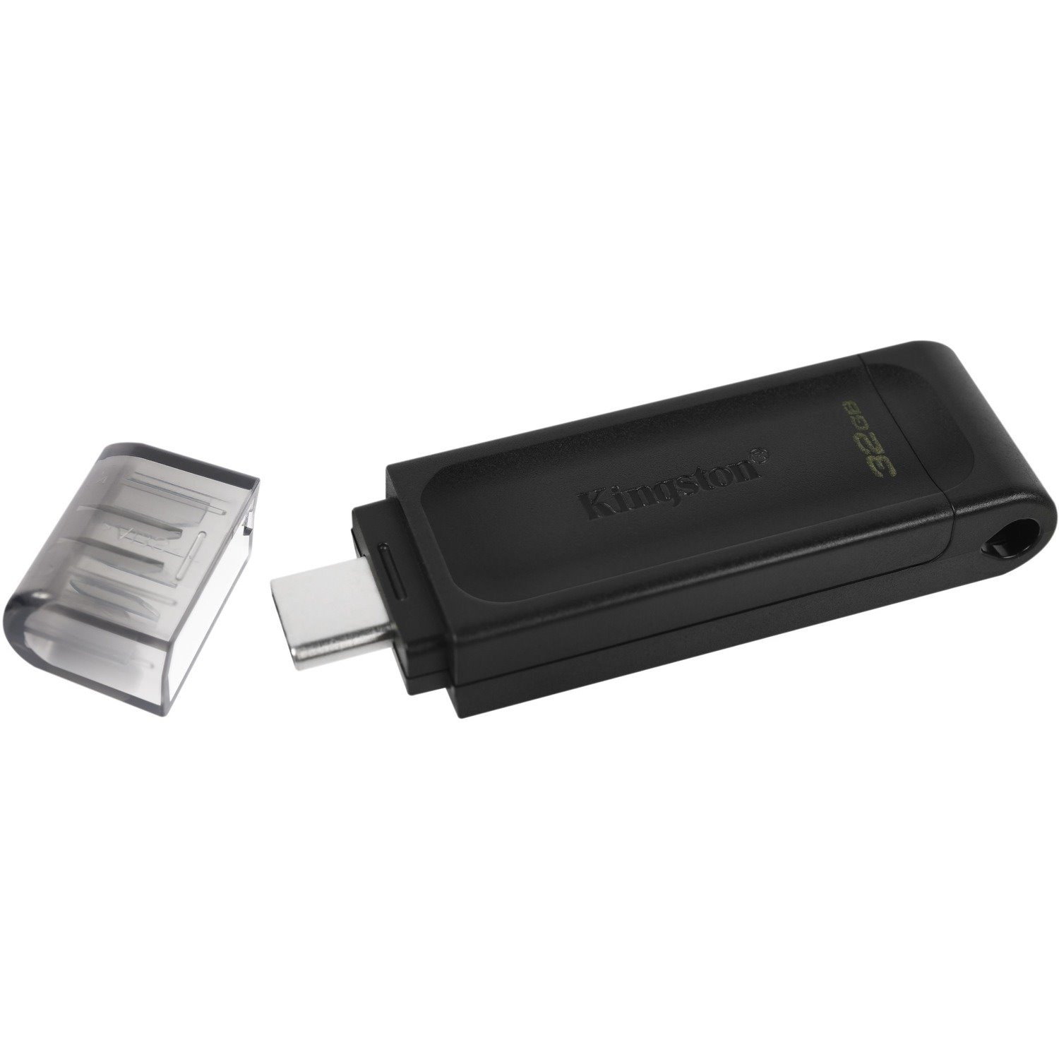 Kingston DataTraveler 70 32 GB USB 3.2 (Gen 1) Type C Flash Drive - Black