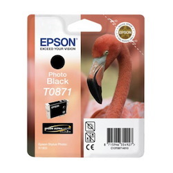 Epson UltraChrome T0871 Original Inkjet Ink Cartridge - Photo Black - 1 Pack