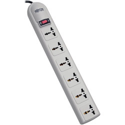 Tripp Lite by Eaton Protect It! 230V 6-Universal Outlet Surge Protector, 1.8M Cord, British Plug, 750 Joules