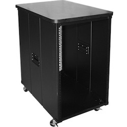 Claytek 18U 800mm Depth Simple Server Rack with Wood Top