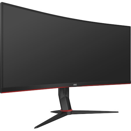 AOC CU34G2X 34" Class UW-QHD Curved Screen Gaming LCD Monitor - 21:9 - Black Red