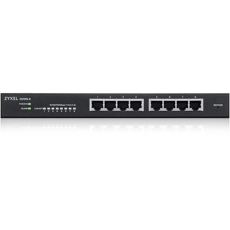 ZYXEL GS1915 GS1915-8 8 Ports Manageable Ethernet Switch - Gigabit Ethernet - 10/100/1000Base-T