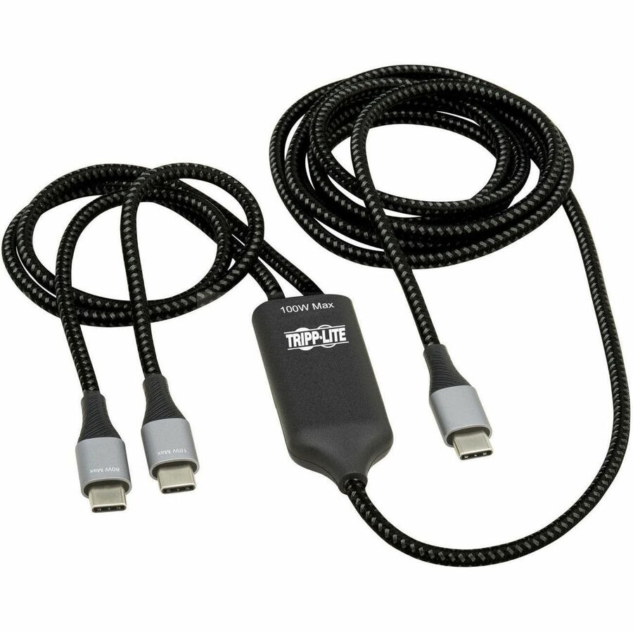 Eaton Tripp Lite Series 2-in-1 USB-C Charging Cable (M/2xM) - 100W PD Charging, 6 ft. (1.8 m)