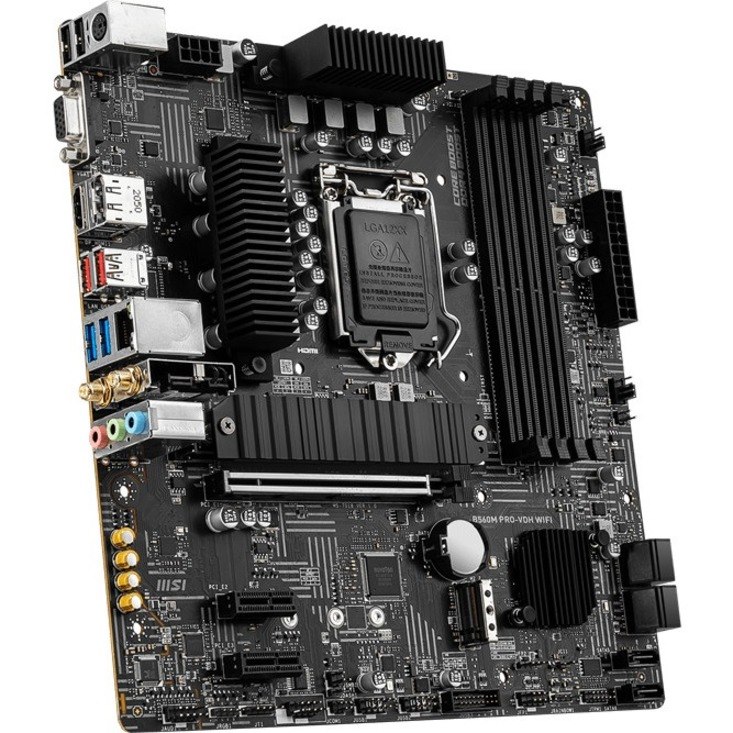 MSI B560M PRO-VDH WIFI Desktop Motherboard - Intel B560 Chipset - Socket LGA-1200 - Intel Optane Memory Ready - Micro ATX