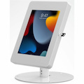 CTA Digital Hyperflex Security Kiosk Stand with Universal Security Enclosure for iPad Mini, Samsung Tab A 8, & More (White)