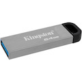 Kingston DataTraveler Kyson DTKN 64 GB USB 3.2 (Gen 1) Type A Flash Drive - Silver