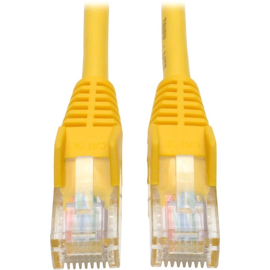 Eaton Tripp Lite Series Cat5e 350 MHz Snagless Molded (UTP) Ethernet Cable (RJ45 M/M), PoE - Yellow, 1 ft. (0.31 m)