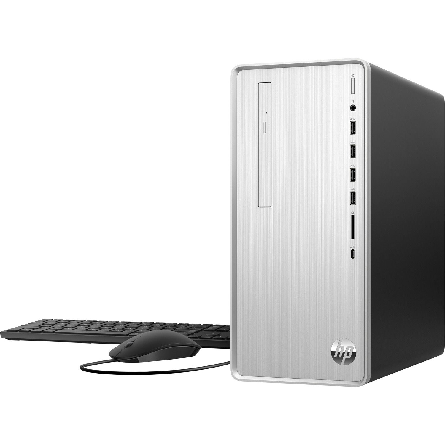 HP Pavilion TP01-2096 Desktop Computer - AMD Ryzen 7 5700G - 16 GB - 256 GB SSD - Mini-tower - Natural Silver