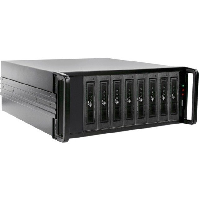 RAIDage JAGE480HD-T7DE Drive Enclosure 12Gb/s SAS, SATA/600 - Mini-SAS HD Host Interface - 4U Rack-mountable - Black