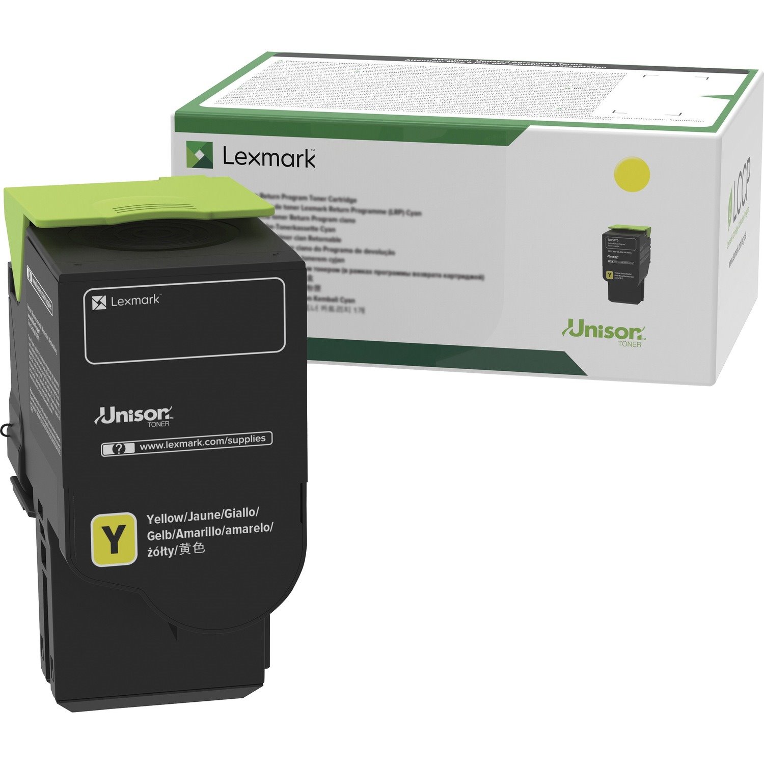 Lexmark Original High Yield Laser Toner Cartridge - Yellow - 1 Each