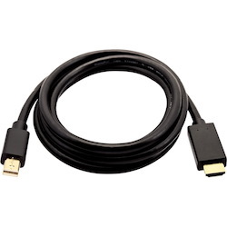 V7 Black Video Cable Mini DisplayPort Male to HDMI Male 2m 6.6ft
