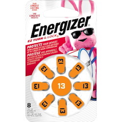 Energizer EZ Turn & Lock Size 13, 8-Pack, Orange