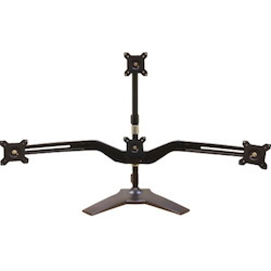 Amer Mounts Stand Base Quad Monitor Mount. One Over Three. Up to 24" and 17.5 lbs Each