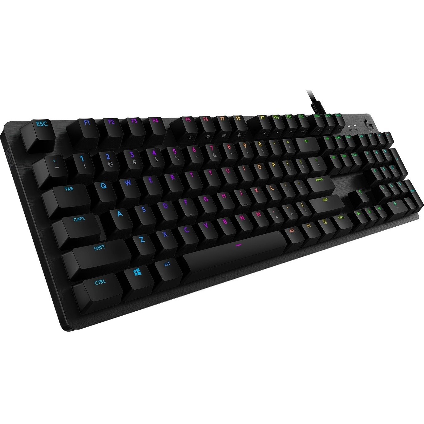 Logitech G512 Carbon LIGHTSYNC RGB Mechanical Gaming Keyboard - Wired Keyboard with GX Red Switches, USB Passthrough, Media Controls, Compatible with Windows