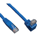 Eaton Tripp Lite Series Down-Angle Cat6 Gigabit Molded UTP Ethernet Cable (RJ45 Right-Angle Down M to RJ45 M), Blue, 10 ft. (3.05 m)