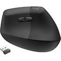 Logitech Lift Mouse - Bluetooth/Radio Frequency - USB Type A - Optical - 6 Button(s) - 4 Programmable Button(s) - Graphite Grey