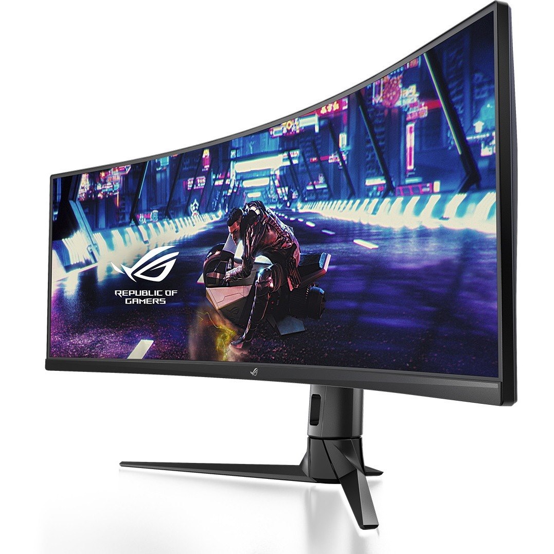 Asus ROG Strix XG49VQ 49" Class Double Full HD (DFHD) Curved Screen Gaming LCD Monitor - 32:9 - Black