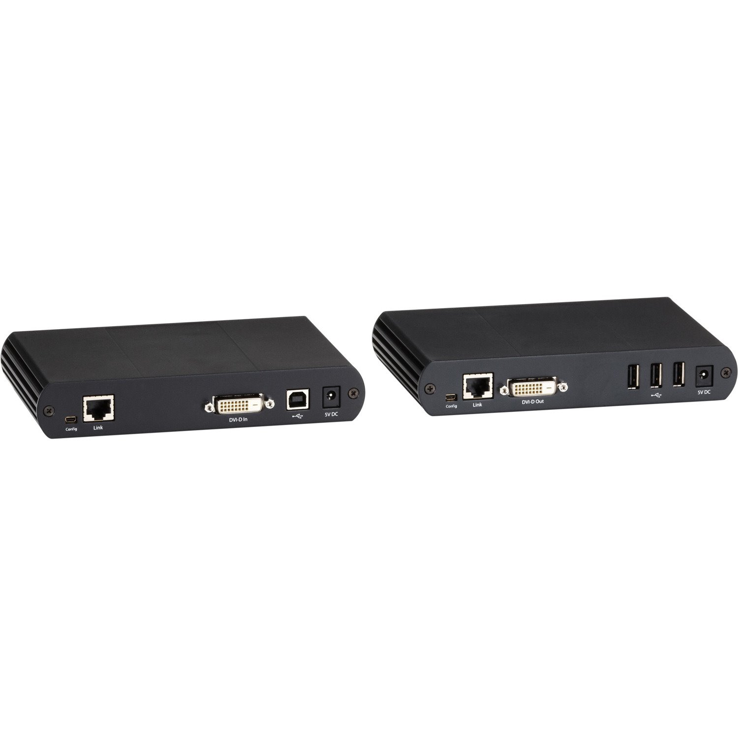 Black Box KVM Extender - DVI-D, USB 2.0, Single-Access, CATx