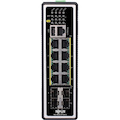 Tripp Lite by Eaton 8-Port Managed Industrial Gigabit Ethernet Switch - Layer 2, 1 Gbps, PoE+ 30W, 4 GbE SFP Ports, -40Â&deg; to 75Â&deg;C, DIN Mount - TAA Compliant