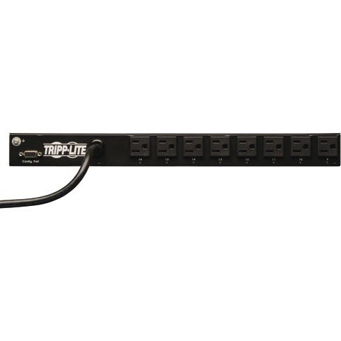 Tripp Lite by Eaton 1.4kW Single-Phase Switched PDU - LX Interface, 120V Outlets (16 5-15R), 5-15P, 120V Input, 12 ft. (3.66 m) Cord, 1U Rack-Mount, TAA