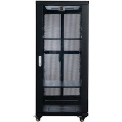 Serveredge 27U Floor Standing Rack Cabinet for Server, A/V Equipment - Black