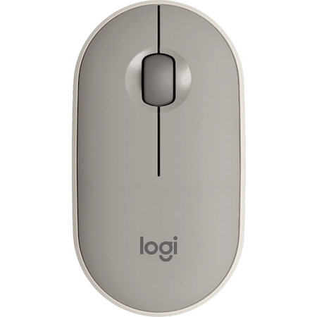 Logitech Pebble M350 Mouse - Bluetooth - USB - Optical - 3 Button(s) - Sand