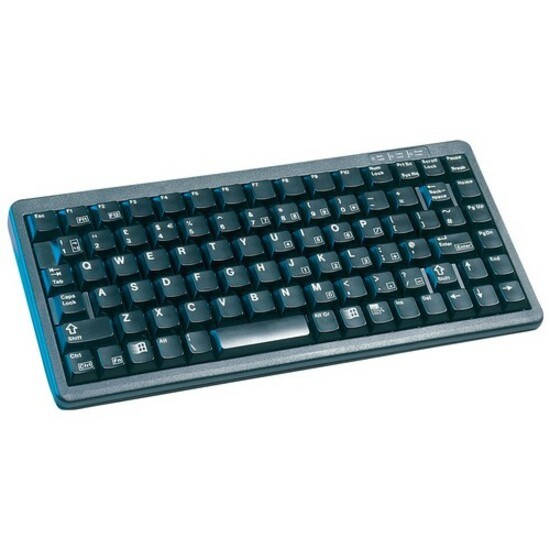 CHERRY Ultraslim G84-4100 Keyboard - Cable Connectivity - PS/2, USB 2.0 Interface - QWERTY Layout - Black