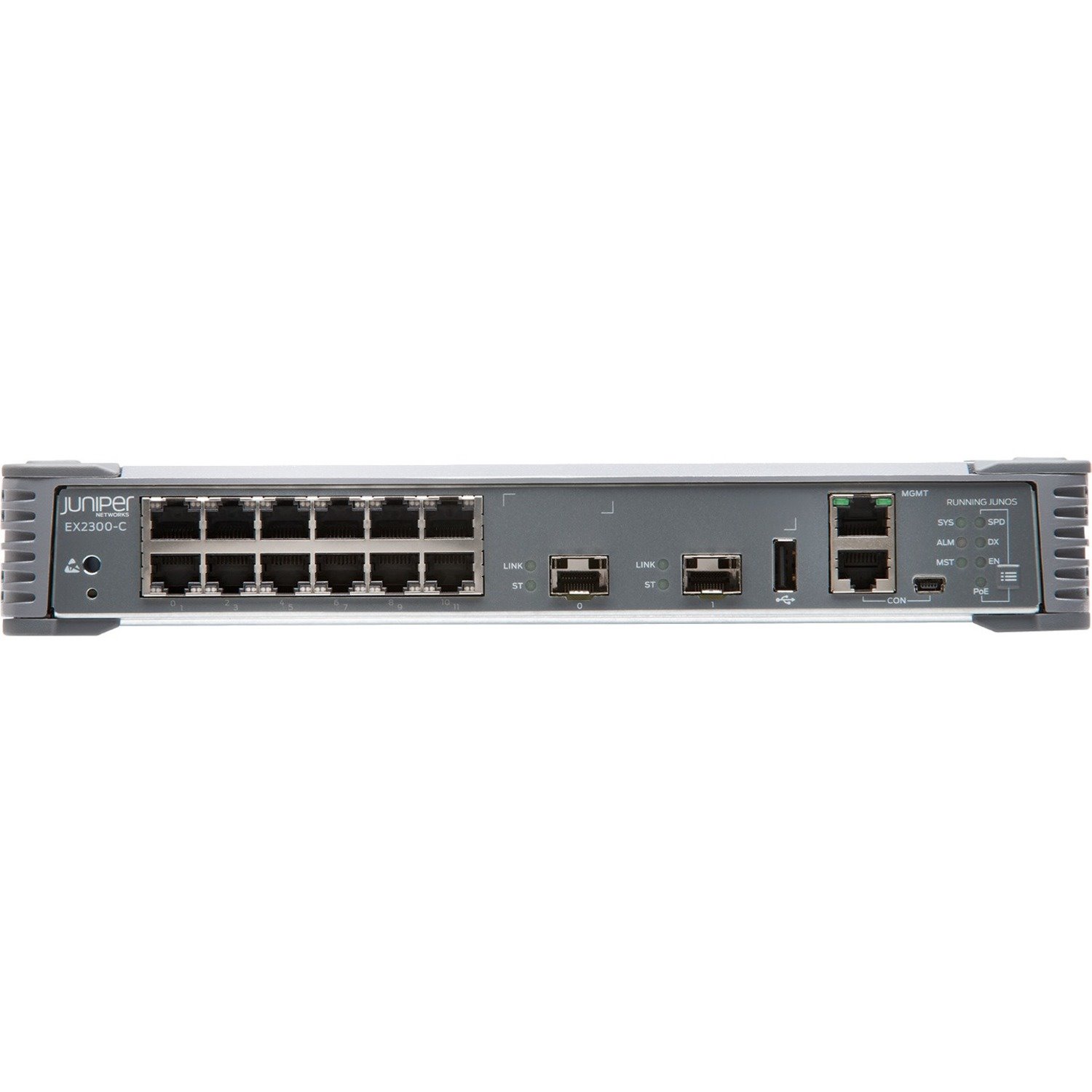 Juniper EX EX2300-C-12P-VC 12 Ports Manageable Ethernet Switch - Gigabit Ethernet, 10 Gigabit Ethernet - 10/100/1000Base-T, 10GBase-X