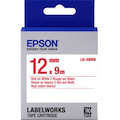 Epson LabelWorks Standard LK Tape Cartridge ~1/2" Red on White