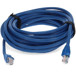 AddOn 50ft RJ-45 (Male) to RJ-45 (Male) Straight Blue Cat6A UTP PVC Copper Patch Cable