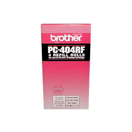 Brother PC-404RF Thermal Transfer Ribbon - Black - 4 / Pack