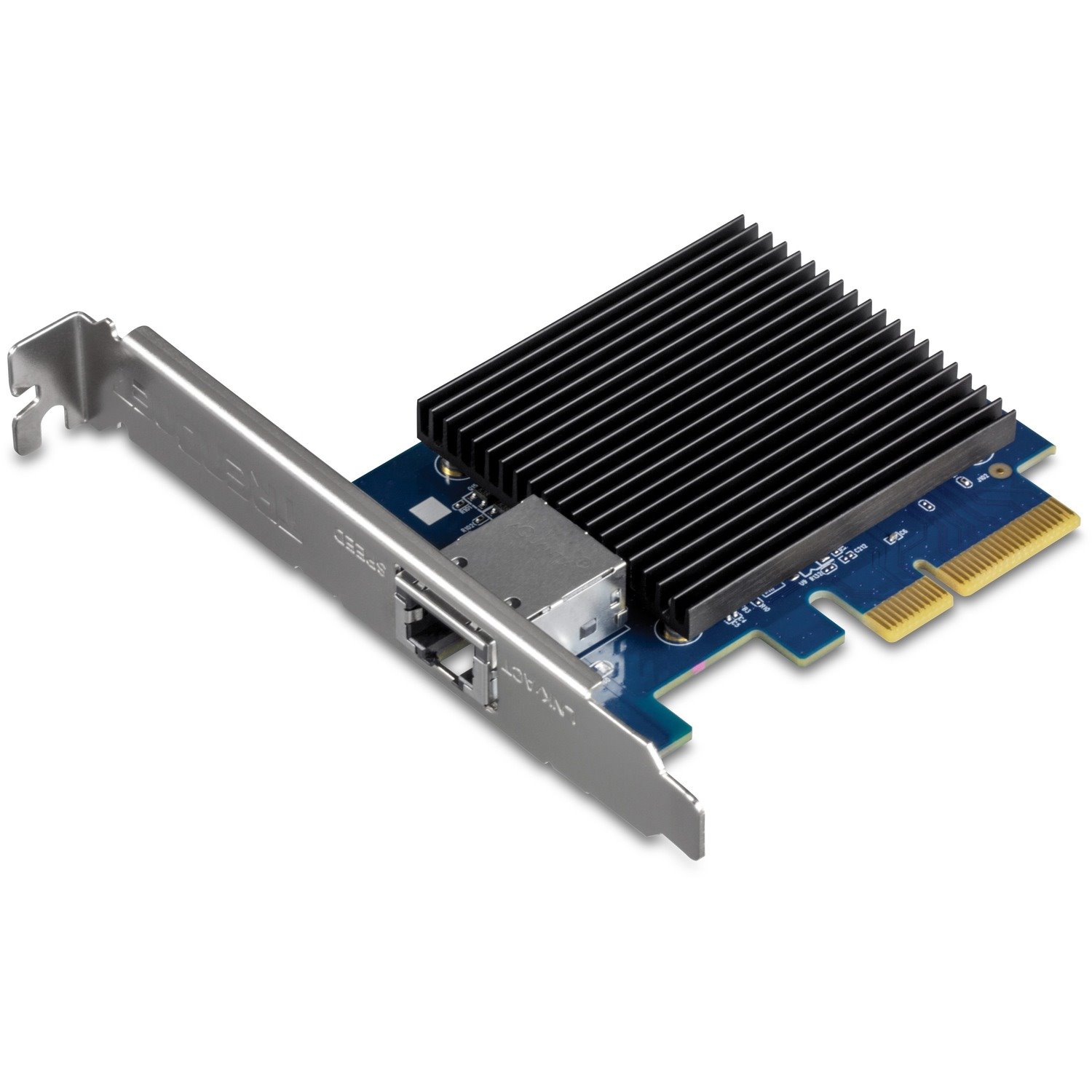 TRENDnet 10 Gigabit PCIe Network Adapter, Converts A PCIe Slot Into A 10G Ethernet Port, Supports 802.1Q Vlan, Includes Standard & Low-Profile Brackets, PCIe 2.0, PCIe 3.0, Silver, TEG-10GECTX