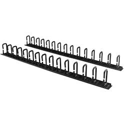 StarTech.com Vertical Cable Organizer with D-Ring Hooks - Vertical Cable Management Panel - 40U - 6 ft.