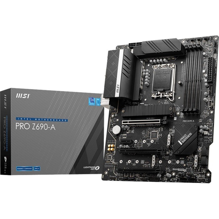 MSI Z690-A Desktop Motherboard - Intel Chipset - Socket LGA-1700 - Intel Optane Memory Ready - ATX