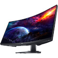 Dell S3422DWG 34" UW-QHD Curved Screen Gaming LCD Monitor - 21:9 - Black