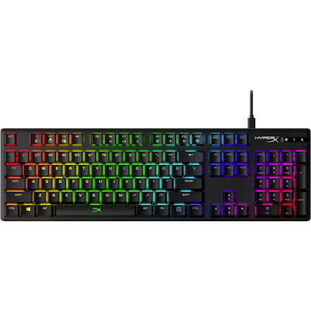 HP HyperX Alloy Gaming Keyboard - Cable Connectivity - USB Type C Interface - RGB LED - English (US) - Black