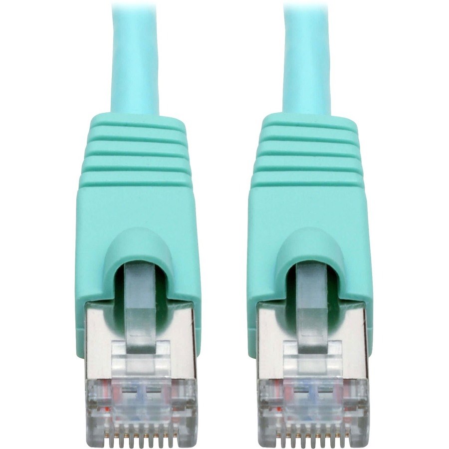 Eaton Tripp Lite Series Cat6a 10G Snagless Shielded STP Ethernet Cable (RJ45 M/M), PoE, Aqua, 5 ft. (1.52 m)