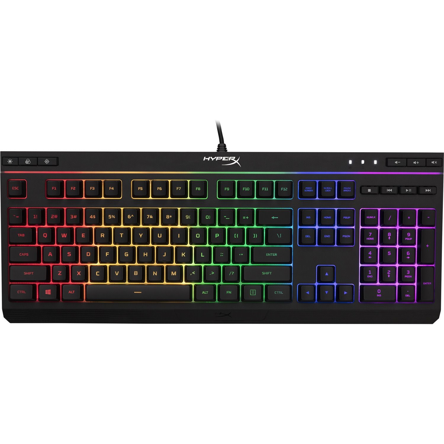 HyperX Alloy Core RGB Keyboard - Cable Connectivity - USB 2.0 Interface - English (US) - Black