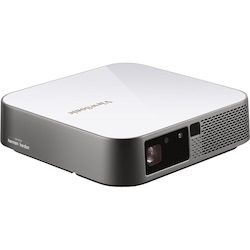ViewSonic M2e 1080p Portable Projector with 400 ANSI Lumens, H/V Keystone, Auto Focus, Harman Kardon Bluetooth Speakers, HDMI, USB C, 16GB Storage, Stream Netflix with Dongle