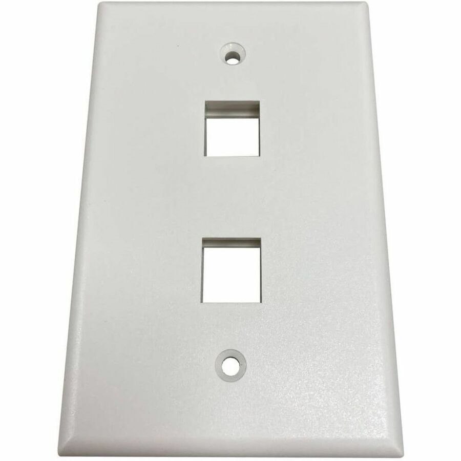 Eaton Tripp Lite Series Safe-IT 2-Port Single-Gang Keystone Wall Plate, Antibacterial, Ivory Matte, TAA